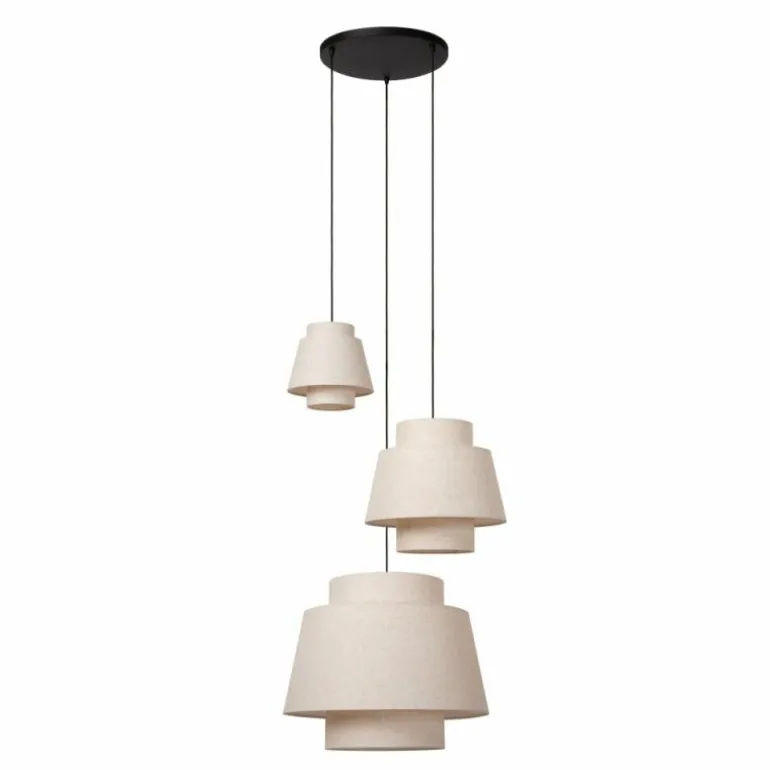 TRIBUTE Suspension Luminaires Lucide Noir, 3 lumières