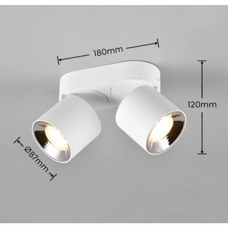 Trio GUAYANA Plafonnier Blanc, 2 lumières