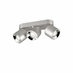 Trio GUAYANA Plafonnier Nickel mat, 3 lumières