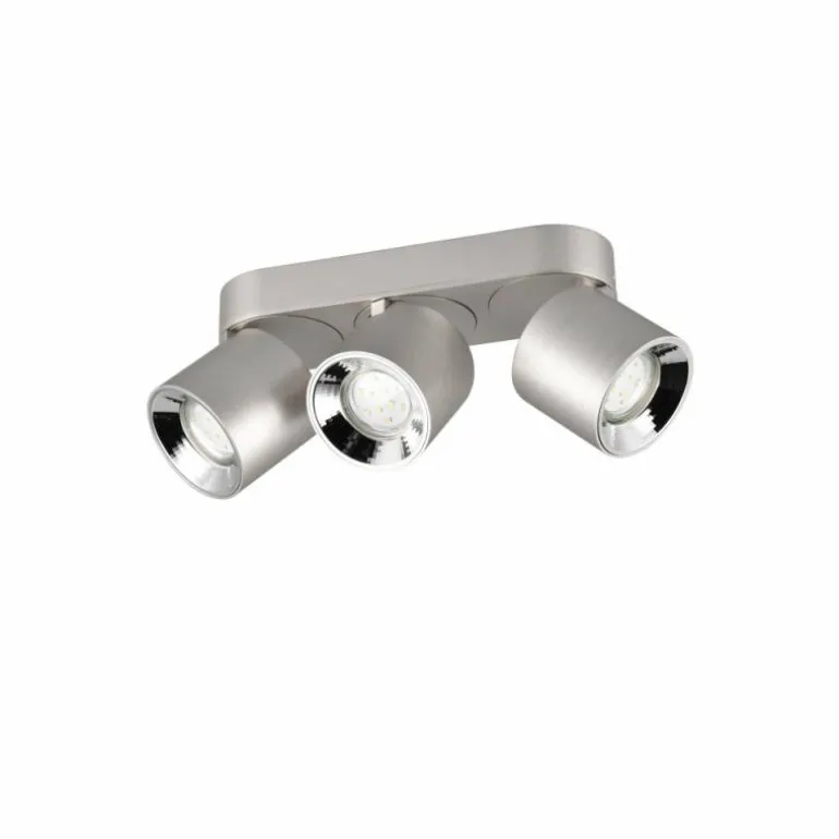 Trio GUAYANA Plafonnier Nickel mat, 3 lumières