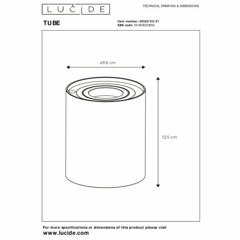 TUBE Lampe à poser Luminaires Lucide LED Blanc, 1 lumière