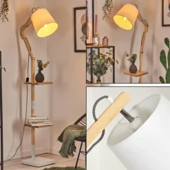 Tukchor Lampadaire Écru, Blanc, 1 lumière