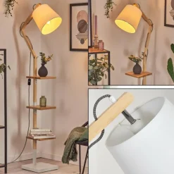 Tukchor Lampadaire Écru, Blanc, 1 lumière