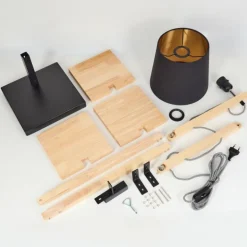 Tukchor Lampadaire Écru, Noir, 1 lumière