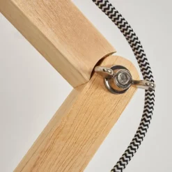 Tukchor Lampadaire Écru, Noir, 1 lumière