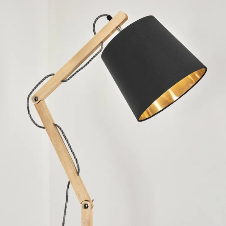 Tukchor Lampadaire Écru, Noir, 1 lumière