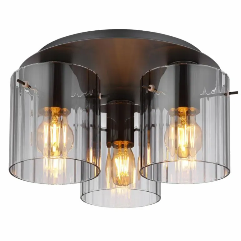 Tulivar Plafonnier Luminaires Globo Lighting Gris, 3 lumières