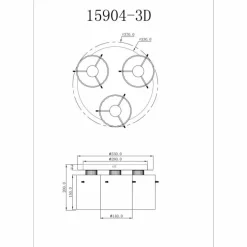 Tulivar Plafonnier Luminaires Globo Lighting Gris, 3 lumières