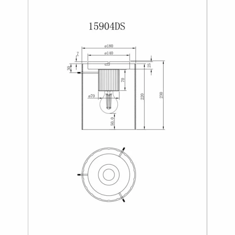 Tulivar Plafonnier Luminaires Globo Lighting Gris, 1 lumière