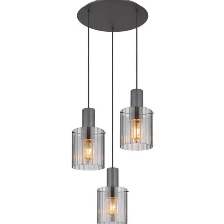 Tulivar Suspension Luminaires Globo Lighting Gris, 3 lumières