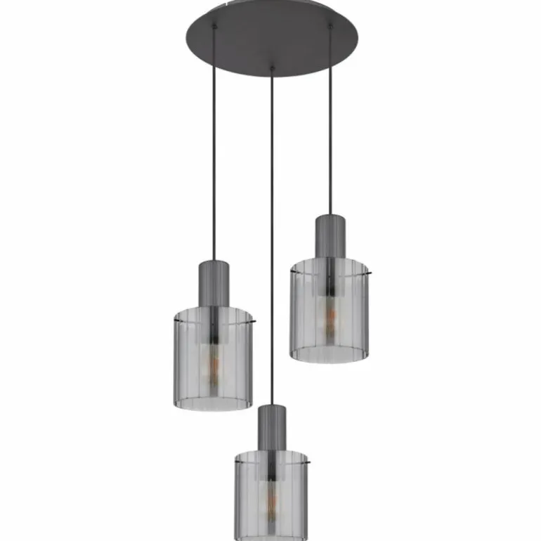 Tulivar Suspension Luminaires Globo Lighting Gris, 3 lumières