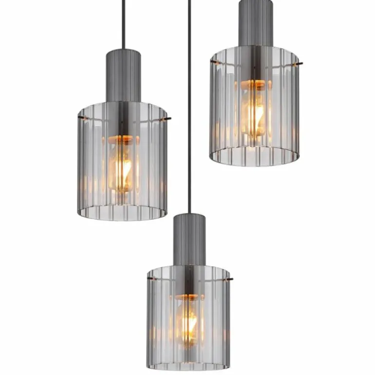Tulivar Suspension Luminaires Globo Lighting Gris, 3 lumières