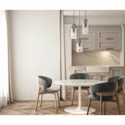 Tulivar Suspension Luminaires Globo Lighting Gris, 3 lumières