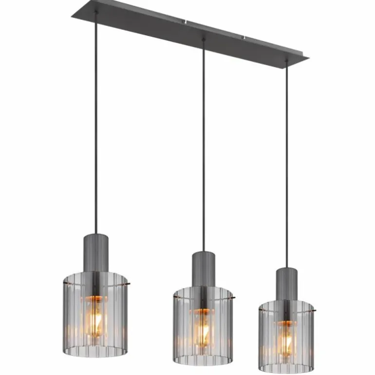 Tulivar Suspension Luminaires Globo Lighting Gris, 3 lumières
