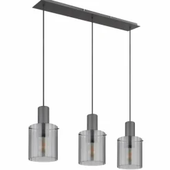 Tulivar Suspension Luminaires Globo Lighting Gris, 3 lumières