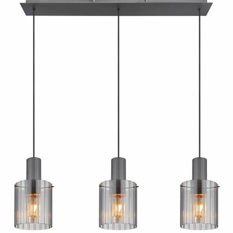 Tulivar Suspension Luminaires Globo Lighting Gris, 3 lumières