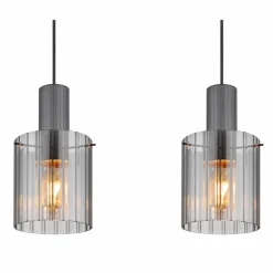Tulivar Suspension Luminaires Globo Lighting Gris, 3 lumières
