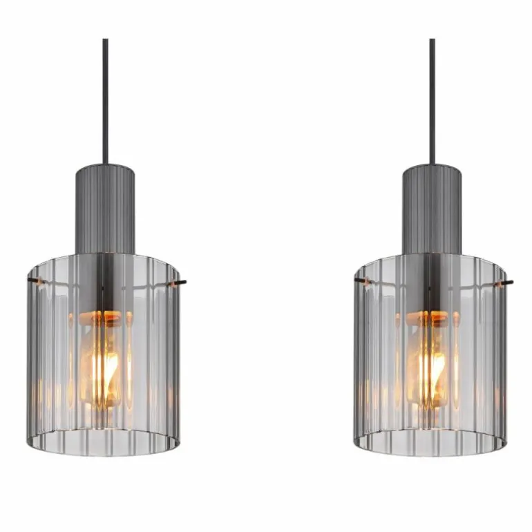 Tulivar Suspension Luminaires Globo Lighting Gris, 3 lumières