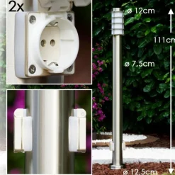 Tunes Eclairage de chemin Acier inoxydable, 1 lumière