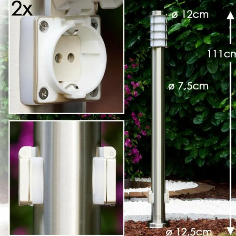 Tunes Eclairage de chemin Acier inoxydable, 1 lumière