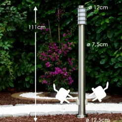 Tunes Eclairage de chemin Acier inoxydable, 1 lumière