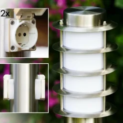 Tunes Eclairage de chemin Acier inoxydable, 1 lumière