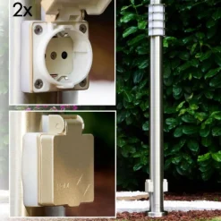 Tunes Eclairage de chemin Acier inoxydable, 1 lumière