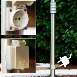 Tunes Lampadaire, Eclairage de chemin Acier inoxydable, 1 lumière