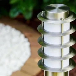 Tunes Lampadaire, Eclairage de chemin Acier inoxydable, 1 lumière