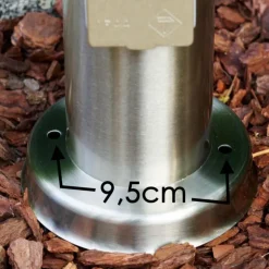 Tunes Lampadaire, Eclairage de chemin Acier inoxydable, 1 lumière