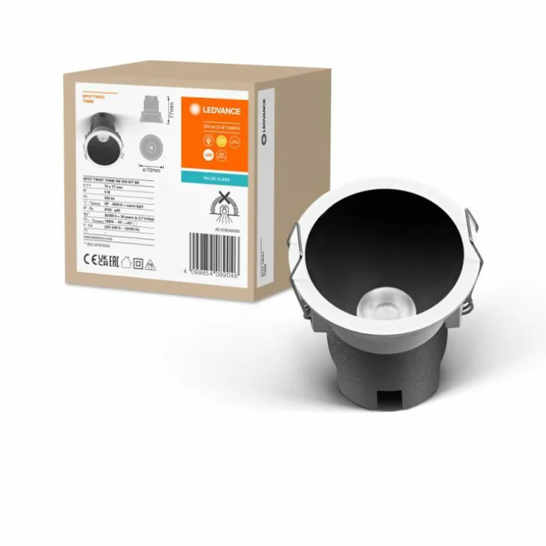 Twist Spot encastrable Luminaires Ledvance LED Noir, Blanc, 1 lumière