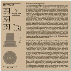 Twist Spot encastrable Luminaires Ledvance LED Noir, Blanc, 1 lumière