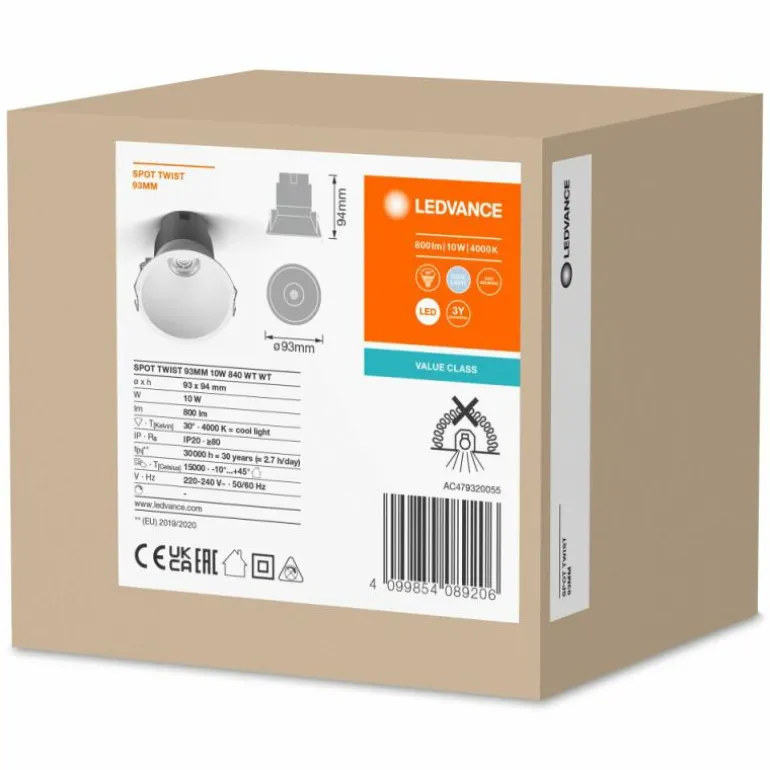 Twist Spot encastrable Luminaires Ledvance LED Blanc, 1 lumière