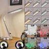 Tykby Lampe de bureau, Lampe à poser, Liseuse LED Argenté, Blanc, 1 lumière, Changeur de couleurs