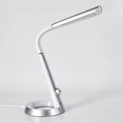 Tykby Lampe de bureau, Lampe à poser, Liseuse LED Argenté, Blanc, 1 lumière, Changeur de couleurs