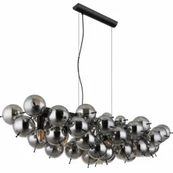 Udo Suspension Luminaires Globo Lighting Noir, 6 lumières