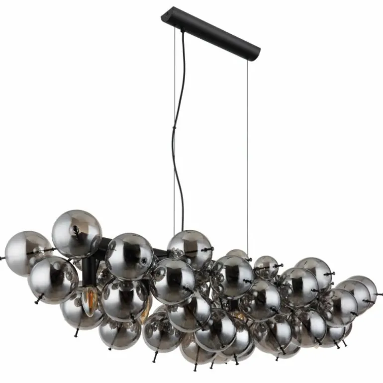 Udo Suspension Luminaires Globo Lighting Noir, 6 lumières