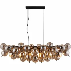 Udo Suspension Luminaires Globo Lighting Noir, 6 lumières