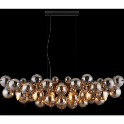 Udo Suspension Luminaires Globo Lighting Noir, 6 lumières