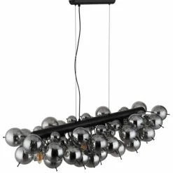 Udo Suspension Luminaires Globo Lighting Noir, 6 lumières