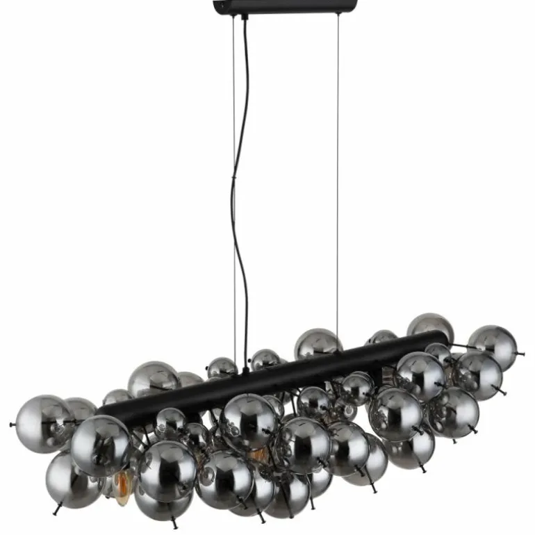 Udo Suspension Luminaires Globo Lighting Noir, 6 lumières