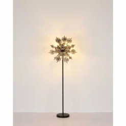 Udo Suspension Luminaires Globo Lighting Noir, 6 lumières