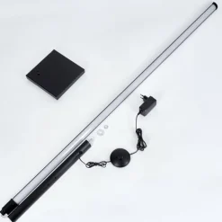 Uglestrup Lampadaire LED Noir, 1 lumière, Télécommandes, Changeur de couleurs