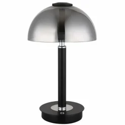 Uldin Lampe à poser Luminaires Globo Lighting LED Chrome, Noir, 1 lumière