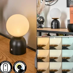 Ulvsbyn Lampe à poser LED Or, Noir, 1 lumière