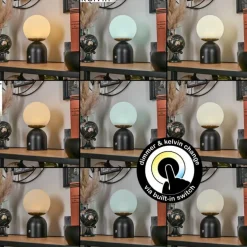 Ulvsbyn Lampe à poser LED Or, Noir, 1 lumière