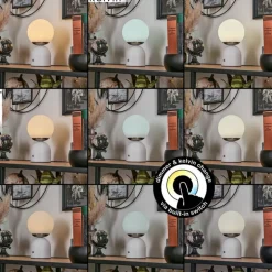 Ulvsbyn Lampe à poser LED Or, Blanc, 1 lumière