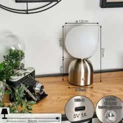 Ulvsbyn Lampe à poser LED Nickel mat, 1 lumière