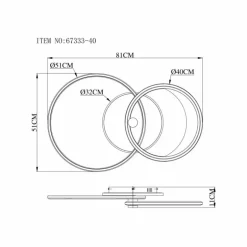 Umbra Plafonnier Luminaires Globo Lighting LED Or, Argenté, 1 lumière, Télécommandes
