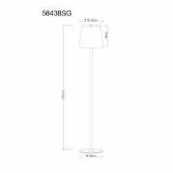 Vannie Lampadaire Luminaires Globo Lighting LED Noir, 1 lumière